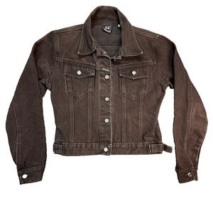 Karl Kani Denim Jacket Vintage 90s Hip Hop Signature Brown 2Pac Grail Rare sz M